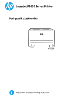 HP LaserJet P2035 Printer series Instrukcja obsługi
