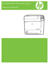 HP LaserJet P4014 Printer series Instrukcja obsługi