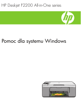HP Deskjet F2200 All-in-One Printer series Instrukcja obsługi