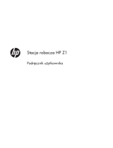 HP Z1 All-in-One Workstation Instrukcja obsługi