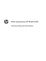 HP 4320t Mobile Thin Client Instrukcja obsługi
