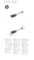 HP USB-C to VGA Display Adapter Skrócona instrukcja obsługi