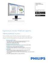 Philips 240BW9CS/00 Product Datasheet