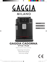 Gaggia Cadorna Style Instrukcja obsługi