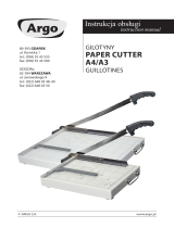 Argo Paper Cutter A3 Instrukcja obsługi