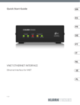 Klark Teknik VNET ETHERNET INTERFACE Skrócona instrukcja obsługi