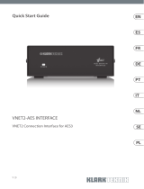 Behringer VNET2-AES INTERFACE VNET2 Connection Interface for AES3 Skrócona instrukcja obsługi