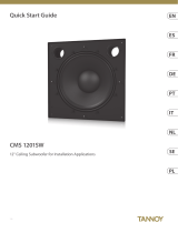 Tannoy CMS 1201SW Skrócona instrukcja obsługi