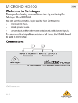 Behringer Microhd HD400 Instrukcja obsługi