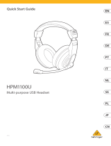 Behringer HPM1100U Multi-purpose USB Headset Skrócona instrukcja obsługi