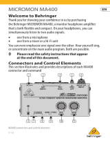 Behringer MA400 Instrukcja obsługi