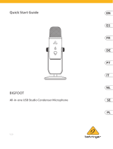 Behringer BIGFOOT All-in-one USB Studio Condenser Microphone Skrócona instrukcja obsługi