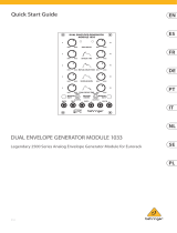 Behringer DUAL ENVELOPE GENERATOR MODULE 1033 Skrócona instrukcja obsługi