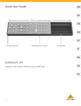 Behringer EURORACK 104 Compact and Sturdy 104 HP Eurorack Skiff Case Skrócona instrukcja obsługi