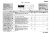 Whirlpool WTLS 60911 Program Chart