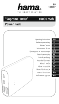 Hama 00188307 Supreme 10HD Power Pack 10000mAh Instrukcja obsługi
