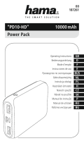 Hama PD10-HD Power Pack, 10000 mAh, anthracite Instrukcja obsługi