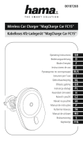 Hama 00187268 FC15 Wireless Car Charger Instrukcja obsługi