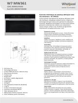 Whirlpool W7 MW361 Product data sheet