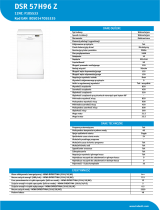 Indesit DSR 57H96 Z Product data sheet