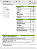 Whirlpool ETDLR 65332BS PL/N NEL Data Sheet