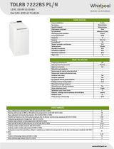 Whirlpool TDLRB 7222BS PL/N NEL Data Sheet