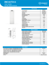 Indesit INC18 T311 Product data sheet