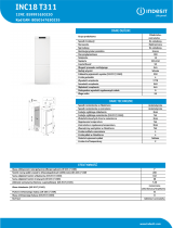 Indesit INC18 T311 NEL Data Sheet