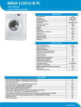 Indesit BWUA 51051X W PL Product data sheet