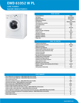 Indesit EWD 61052 W PL Product data sheet
