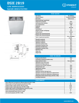 Indesit DSIE 2B19 NEL Data Sheet