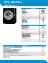 Indesit BWE 71253X K PL Product data sheet