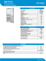 Indesit XI9 T1I X NEL Data Sheet