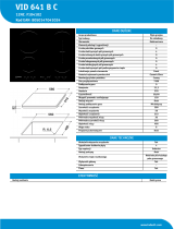 Indesit VID 641 B C Product data sheet