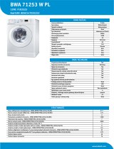 Indesit BWA 71253 W PL Product data sheet