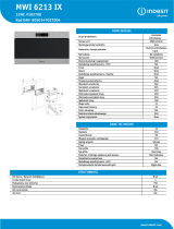 Whirlpool MWI 6213 IX Product data sheet