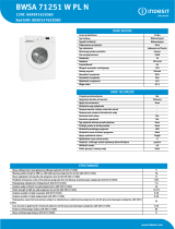 Indesit BWSA 71251 W PL N NEL Data Sheet