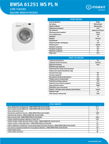 Indesit BWSA 61251 WS PL N Product data sheet