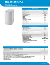 Indesit BTW A51052 (PL) Product data sheet