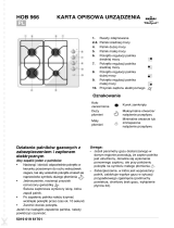 IKEA HOB 966 W Program Chart