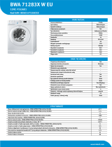 Indesit BWA 71283X W EU Product data sheet