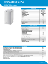 Indesit BTW A61053 G (PL) Product data sheet