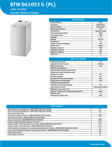 Indesit BTW D61053 G (PL) Product data sheet