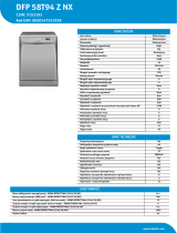 Indesit DFP 58T94 Z NX Product data sheet
