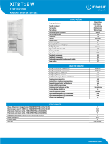 Indesit XIT8 T1E W Product data sheet