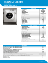 Indesit BI WMIL 71452 EU Product data sheet