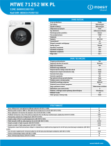 Indesit MTWE 71252 WK PL NEL Data Sheet