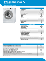 Indesit BWA 81283X WSSS PL Product data sheet