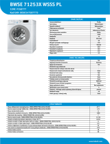 Indesit BWSE 71253X WSSS PL Product data sheet