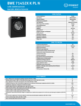 Indesit BWE 71452X K PL N NEL Data Sheet